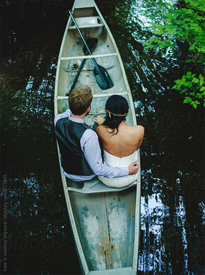 photo of couple in a boat