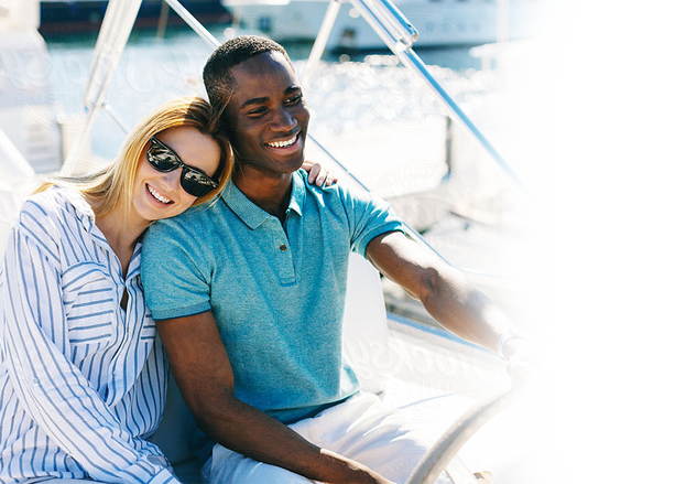 photo of couple in yatch